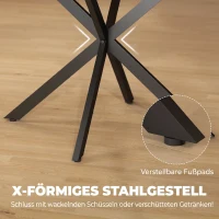 HOMCOM Ausziehbarer Esstisch für 4–6 Personen, Küchentisch in Industrie-Optik mit Spinnenbein, Grau(m-7)