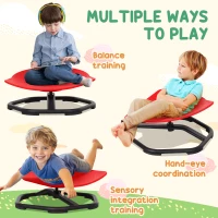 AIYAPLAY Sensory Spinning Chair for Kids, for Coordination, Balance, Red(m-6)