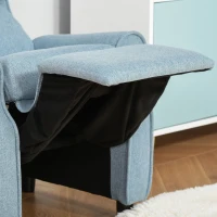 HOMCOM kinderbank kinderzitbank kinderfauteuil stoel ligbank verstelbaar met voetensteun voor 3-8 jaar jongens en meisjes blauw 58 x 53 x 70 cm(m-8)