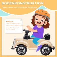 AIYAPLAY Glijauto voor Kinderen in Mercedes Benz 300S Ontwerp, Beige(m-7)