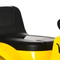 HOMCOM Schuiftractor met aanhanger, claxon, zandspeelgoed, vanaf 1 jaar, kunststof+metaal, geel, 91 x 29 x 44 cm(m-12)