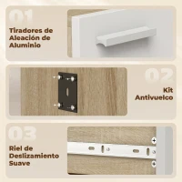 HOMCOM Recibidor de Entrada con Espejo Zapatero Abatible Cajón Mesa Pequeña 61x30x170 cm Blanco(m-6)