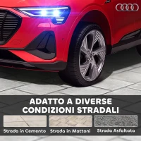 HOMCOM Macchina Elettrica per Bambini 12V con Telecomando, Velocità 3-8km/h, Luci e Musica, Età 3-5 Anni, Rosso(m-8)