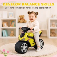 AIYAPLAY Draisienne pour Enfant, Vélo d'Équilibre avec Musique et Roues Extra-Larges, pour Filles et Garçons 18-36 Mois, Vert(m-8)