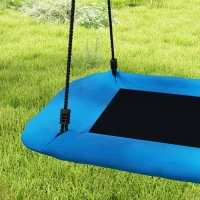 AIYAPLAY Nest Swing with Adjustable Ropes and Tree Straps, Basket Swing for Kids, 300KG Capacity for Indoor Outdoor, Blue(m-9)