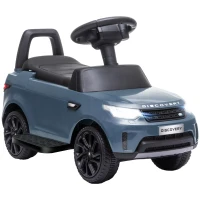 AIYAPLAY Elektro Kinderauto 6V, Land Rover, Fahr-/Schiebemodus, Scheinwerfer, Musik, Hellblau(m-1)