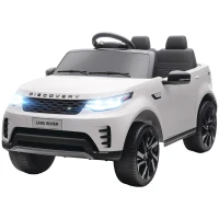 AIYAPLAY Macchina Elettrica per Bambini Licenza Land Rover con Fari LED, Clacson e Telecomando, 105x68.5x58 cm, Bianco(m-10)