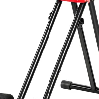 SPORTNOW Buiktrainer, inklapbare ab-trainer met lcd-display en dubbele rails, staal, rood, belastbaar tot 120 kg(m-10)