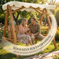 Outsunny Hollywoodschommel tuinschommel bank schommel 2-zitter lariks 240 kg(m-4)