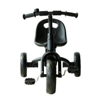 HOMCOM Triciclo per Bimbo con Campanello, Parafango, Ruota Speciale, Nero, 79x50.5x58cm(m-4)