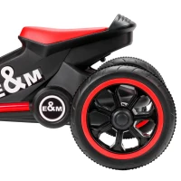 AIYAPLAY Driewieler, kinderfiets, loopfiets met pedalen voor kinderen van 18-36 maanden, staal, 79 x 44 x 50 cm, rood(m-10)