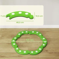 AIYAPLAY Balancebalk, 6 gebogen segmenten, sensorische verhogingen, 50 kg draagvermogen, Groen(m-3)