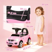 HOMCOM Ride on Car Baby Toddler Walker Foot to Floor Sliding Car Slider, Pink(m-3)
