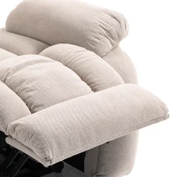 HOMCOM Sta-opstoel met massage- en warmtefunctie, elektrisch, met afstandsbediening en zijvakken, beige(m-12)
