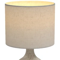 HOMCOM Tafellamp, nachtlamp met keramische voet, linnen lampenkap, 22 x 22 x 45 cm, zand/beige(m-9)