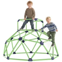 AIYAPLAY Joc de Cățărat pentru Copii 3-8 Ani, Cupolă cu Margini Rotunjite, din PP, 182,5x182,5x119 cm, Verde și Violet(m-11)
