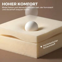 HOMCOM Homeoffice Stuhl Höhenverstellbar Schreibtischstuhl mit Chenille-Optik, Schminkstuhl mit Wippfunktion Creme(m-4)