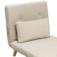 HOMCOM 2-in-1 fauteuil, relaxfauteuil en gastenbed, 72 x 78 x 79 cm, grijs(m-8)