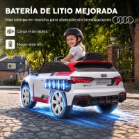 AIYAPLAY Coche Eléctrico para Niños Audi RS 6 Avant GT 12V con Mando a Distancia 2,4G Motor Doble Arranque Progresivo Suspensión(m-5)