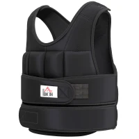 HOMCOM 10kg Weighted Vest, Adjustable Running Weight Vest with 38 Weight Bags for Men or Women Cardio Exercise, Black(m-10)