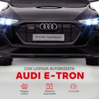 HOMCOM Macchina Elettrica per Bambini 12V con Telecomando, Velocità 3-8km/h, Luci e Musica, Età 3-5 Anni, Nero(m-4)