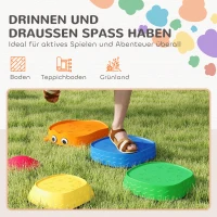AIYAPLAY Set van 5 Balansstenen, Stapelbaar, Kikkervorm, Kunststof, Kleurrijk(m-7)