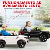 HOMCOM Macchina Elettrica per Bambini 3-6 Anni con Telecomando, Luci LED e Clacson, in PP e Metallo, 110x68x52 cm, Nero(m-7)