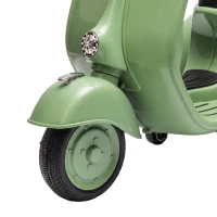 AIYAPLAY Elektrische kindermotor 6 V met zijwieltjes, lithiumaccu, softstart, muziek, USB, koplamp en claxon(m-7)