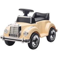 AIYAPLAY Glijauto voor Kinderen in Mercedes Benz 300S Ontwerp, Beige(m-10)