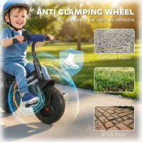HOMCOM 6 in 1 Kids Trike with Parent Handle, Canopy, 5-point Seat Belt, Storage, Footrest, Brake, for 1-5 Years, Dark Blue(m-6)