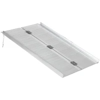 HOMCOM Rampe de chargement rampe d'accès pour fauteuil roulant pliable antidérapante capacité de chargement 270 kg(m-1)