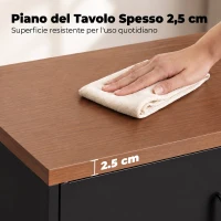 HOMCOM Credenza in Metallo con 2 Ante e Ripiano Regolabile, 65x35x105 cm, Nero(m-5)