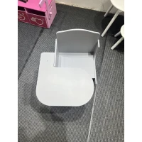 AIYAPLAY Kids Table and Chair Set, Children Desk and Chair with Storage Bins for Playing, Reading, Painting, for Ages 3-5, Grey(m-15)