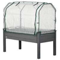 Outsunny Potager sur Pieds surélevé avec bâche Jardinière surélevée potager volume 104 L avec Trous de Drainage, Tissu non tissé