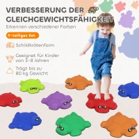 AIYAPLAY 9-delige Set Balansstenen in Schildpadvorm, 3-8 Jaar, Kunststof, Kleurrijk(m-4)