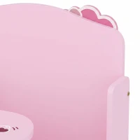 AIYAPLAY Kindertafel met Stoel 2-in-1, Kinderzitgroep met Opbergruimte, Ruimtebesparend, voor 3-5 Jaar, Roze(m-12)