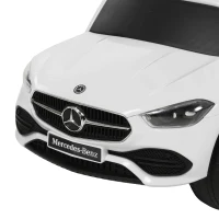 AIYAPLAY Porteur Enfants 3 en 1 Mercedes-Benz sous Licence, Garde-Corps, Espace de Rangement, Klaxon, 83x40x90cm, Blanc(m-13)