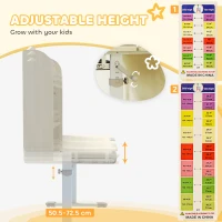 AIYAPLAY Kids Desk Height Adjustable with Tilt-Desktop, Hutch, Drawer, Storage Shelf, Pegboard, for 3-12 Years Old, Natural(m-4)
