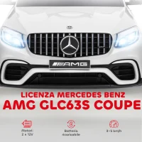 HOMCOM Macchina Elettrica per Bambini 3-5 Anni Mercedes con Cintura di Sicurezza e Telecomando, Bianco(m-3)