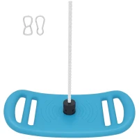 AIYAPLAY Balançoire enfant extérieur et intérieur avec corde réglable, mousqueton, charge max. 70 kg, bleu(m-11)