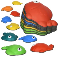 AIYAPLAY 9 Pcs Balance Stepping Stones Kids for Sensory with Non-slip Edge, Stackable Outdoor Indoor Obstacle Course(m-1)