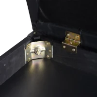 HOMCOM Pianobank pianokruk make-upkruk kruk met opbergruimte zwarte stoel(m-8)