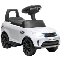 AIYAPLAY Macchina per Bambini con Licenza Land Rover 6V, Funzionamento Elettrico e a Spinta, Velocità 3km/h, Bianco(m-1)