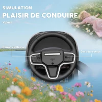 AIYAPLAY Porteur enfants Land Rover Discovery sous licence, porteur voiture à pousser avec poignée amovible, 84x40x94,5cm, noir(m-7)