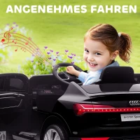 HOMCOM elektrische kinderauto voor 3-5 jaar, 3-5 km/u, zwart, 108 x 60 x 47 cm(m-7)