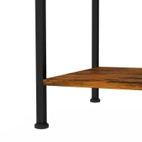 HOMCOM Bijzettafel met laadstation en 2 open planken, tijgerhoutlook(m-12)