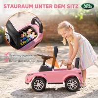 AIYAPLAY Land Rover Discovery loopauto met claxon, motorgeluiden en opbergruimte, roze, 18-36 maanden(m-7)