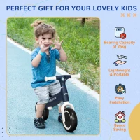 AIYAPLAY Baby Balance Bike, with Adjustable Seat, for 1.5-3 Years - Blue(m-7)