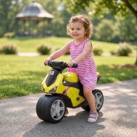 AIYAPLAY Draisienne pour Enfant, Vélo d'Équilibre avec Musique et Roues Extra-Larges, pour Filles et Garçons 18-36 Mois, Vert(m-9)