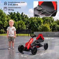 HOMCOM Elektro Go-Kart für Kinder 3-5km/h Gokart mit 2-Fach verstellbarem Geschwindigkeit, Sicherheitsgurt, EVA-Räder für 3-8(m-3)